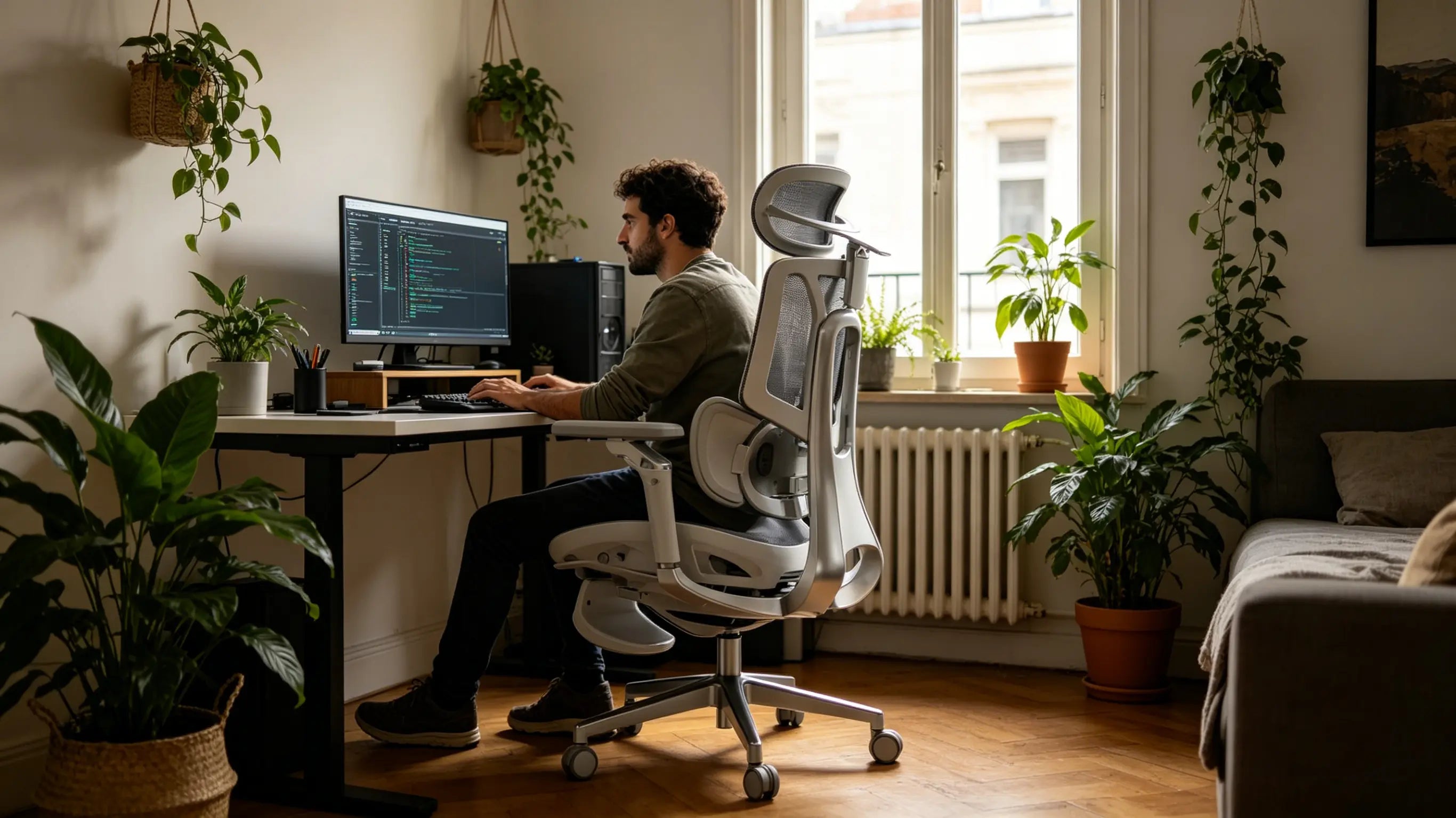 Una de las mejores sillas escritorio para setups minimalistas de ingenieros de software.