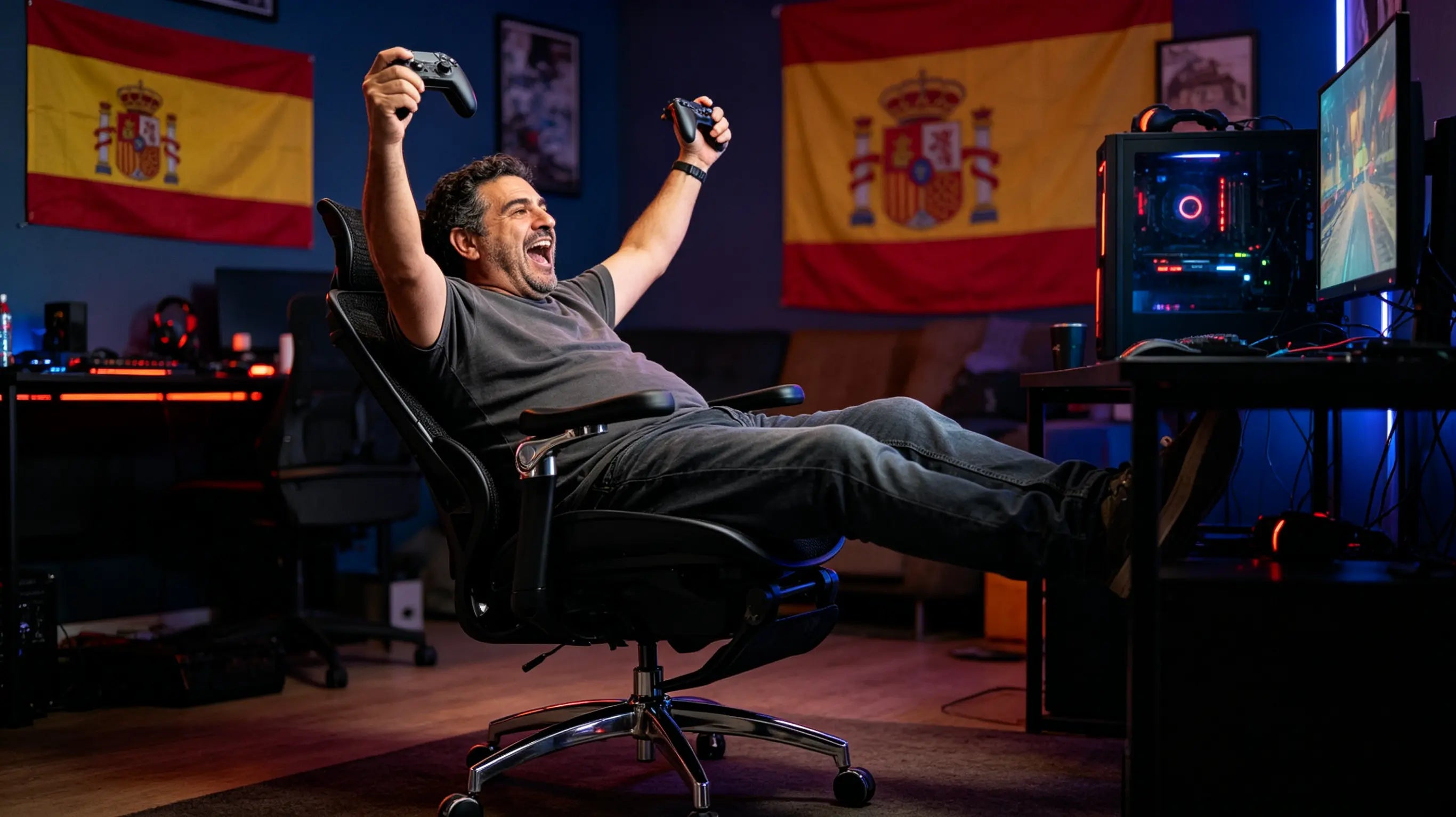 Modo relax con reclinación de 135 grados ideal para jugar con mando o descansar.
