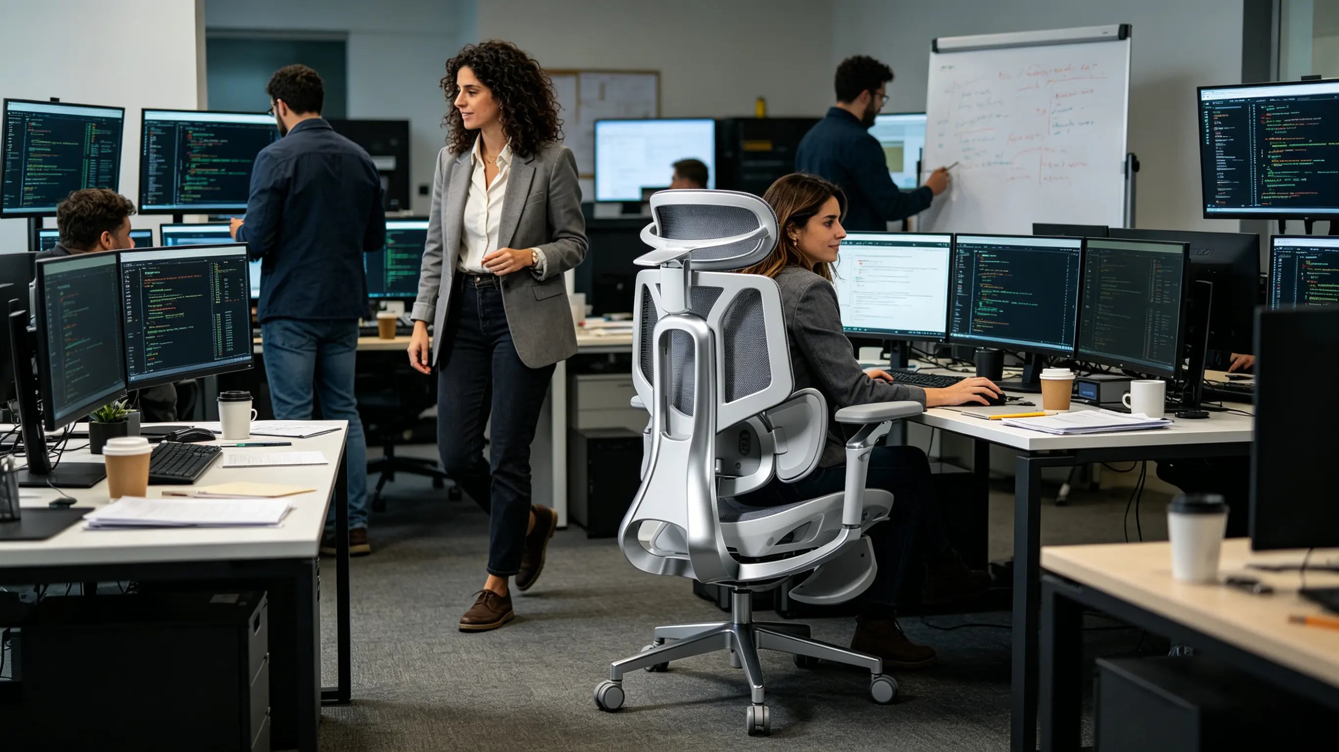 El soporte lumbar biónico de la silla oficina ergonomica como base de la productividad remota.