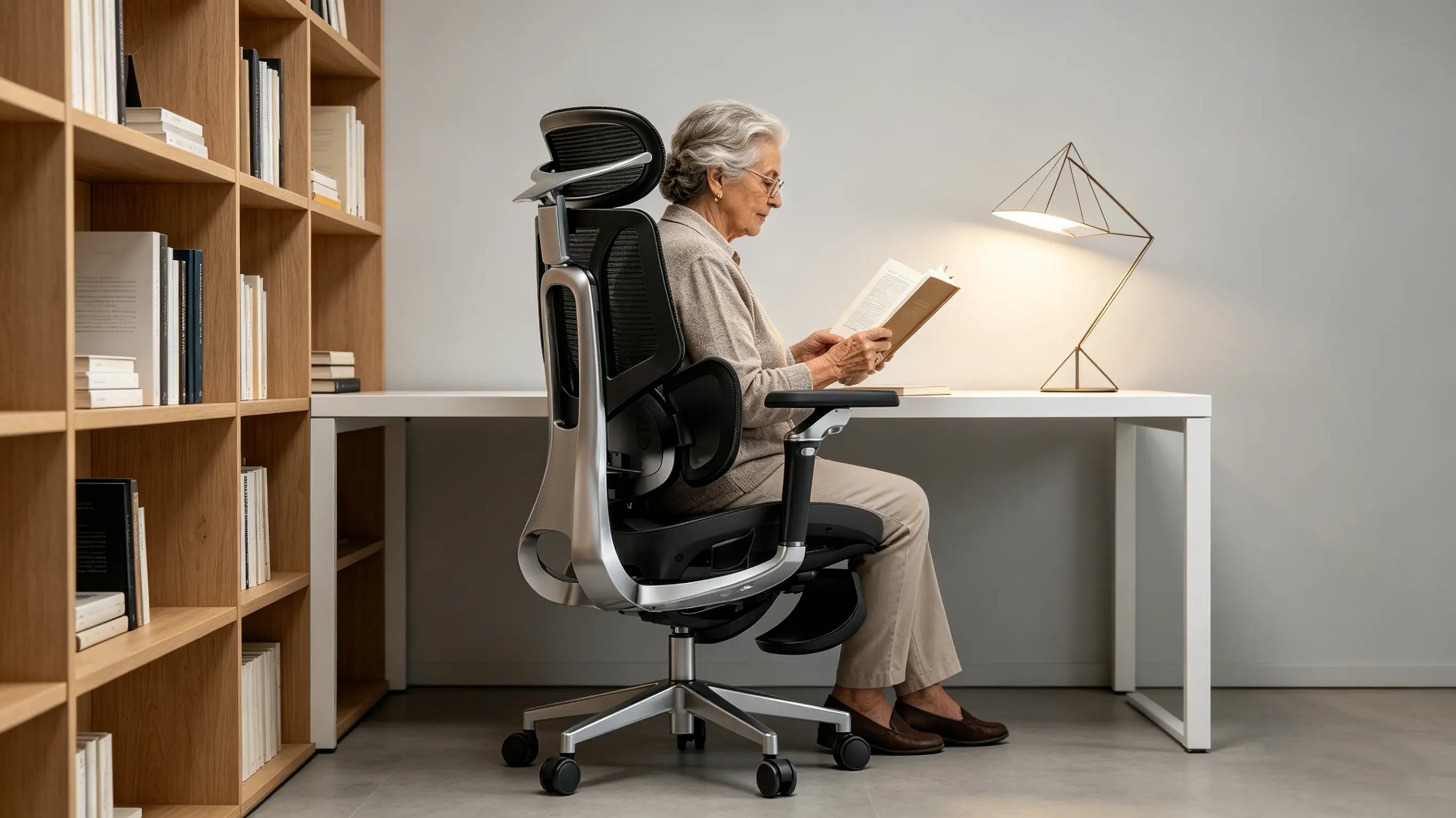 Silla oficina ergonomica profesional en una sala de crisis técnica (War Room)