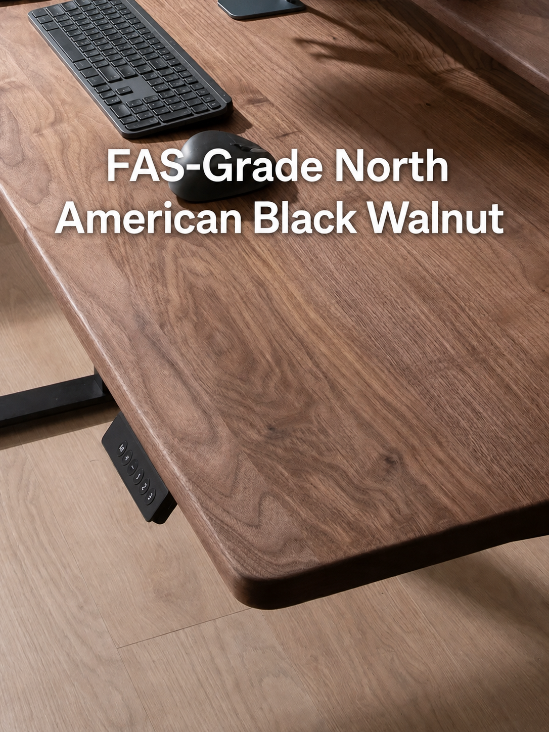 FAS-grade North American black walnut desktop material