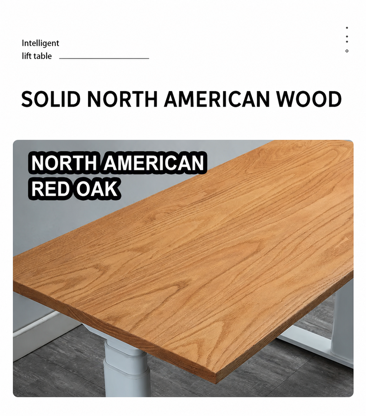 North American red oak solid wood standing desk desktop