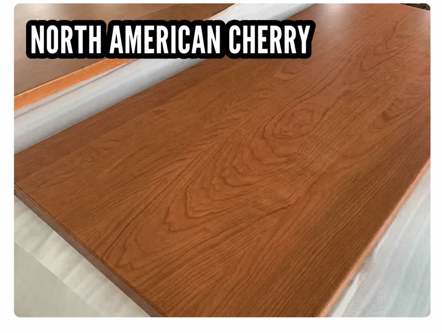 North American cherry solid wood standing desk desktop