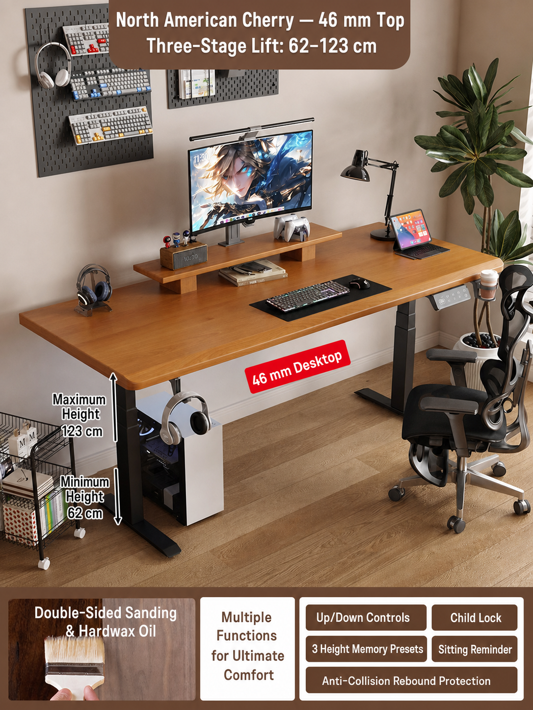 North American Cherry 46 mm desktop