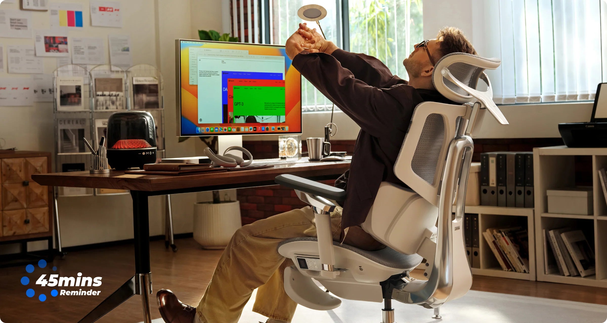 140-degree zero-gravity recline mode on an ergonomic office chair for ultimate relaxation.