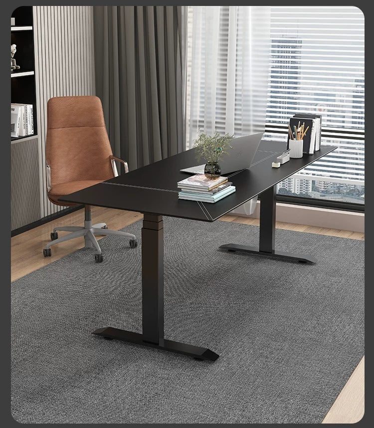 Extra-wide standing desk lifestyle view