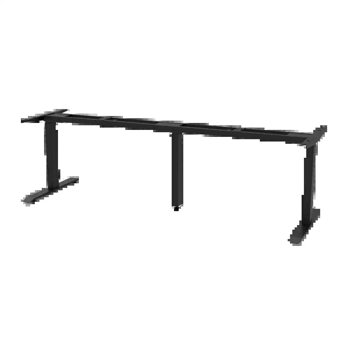 Three-motor height-adjustable steel desk frame