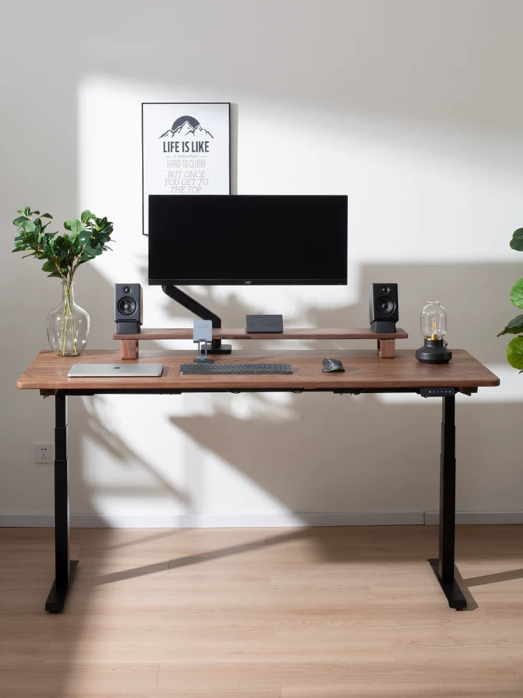 Solid Black Walnut Electric Standing Desk - Dual or Four Motor product view 05