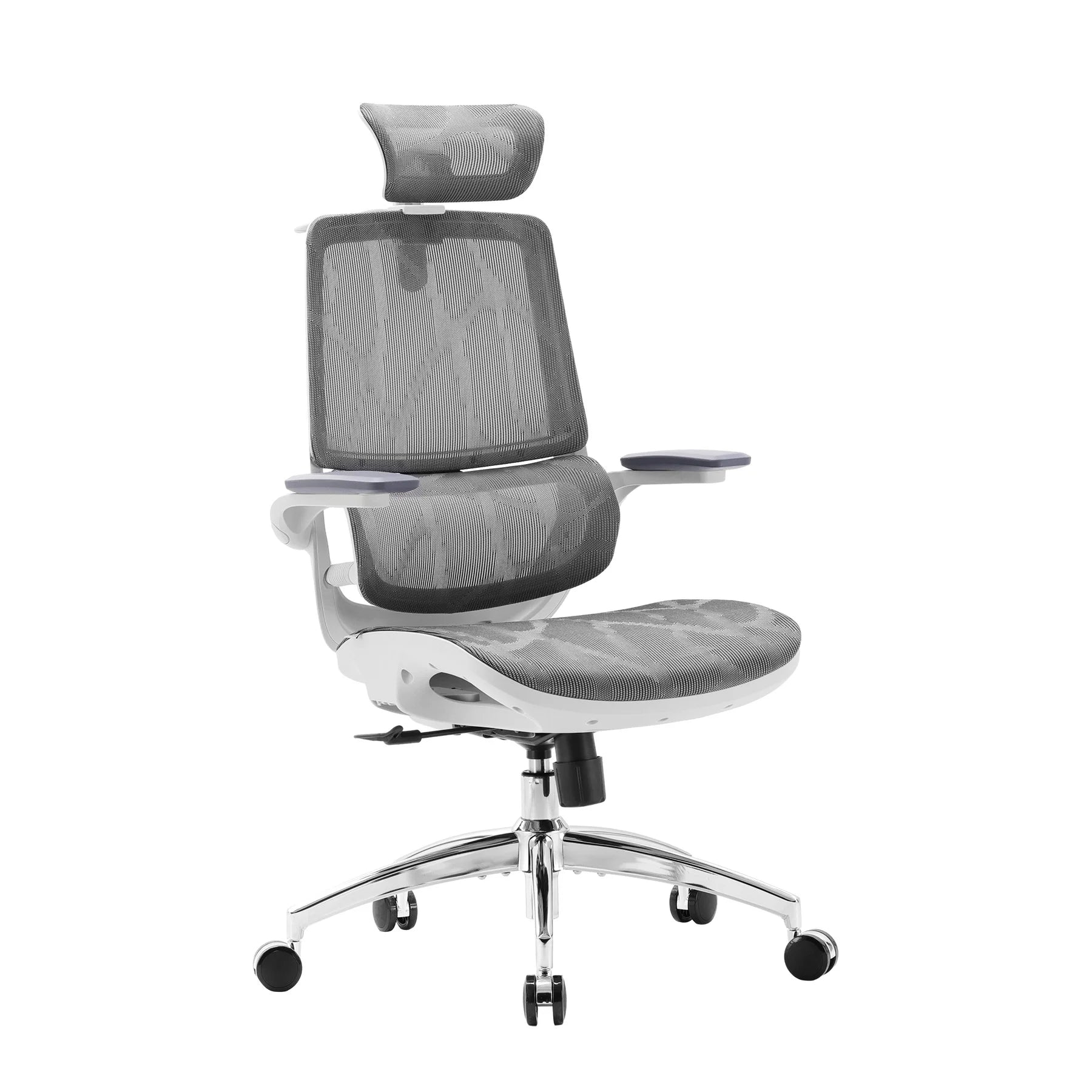 Ergonomic Office Chair - Space Saving Mesh Desk Chair with Flip-up Arms & Lumbar Support for Back Pain Relief, Comfortable Computer Chair for Long Hours