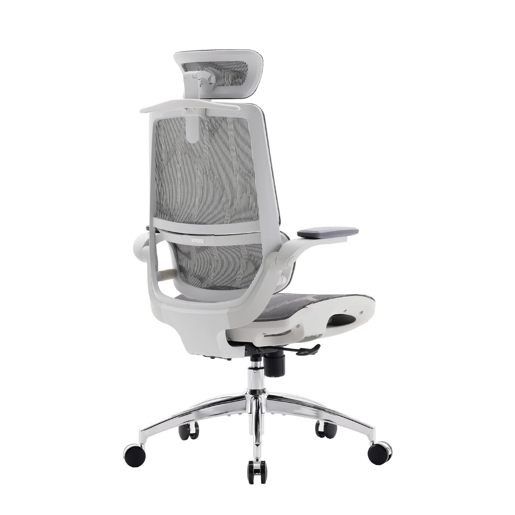 Ergonomic Office Chair - Space Saving Mesh Desk Chair with Flip-up Arms & Lumbar Support for Back Pain Relief, Comfortable Computer Chair for Long Hours