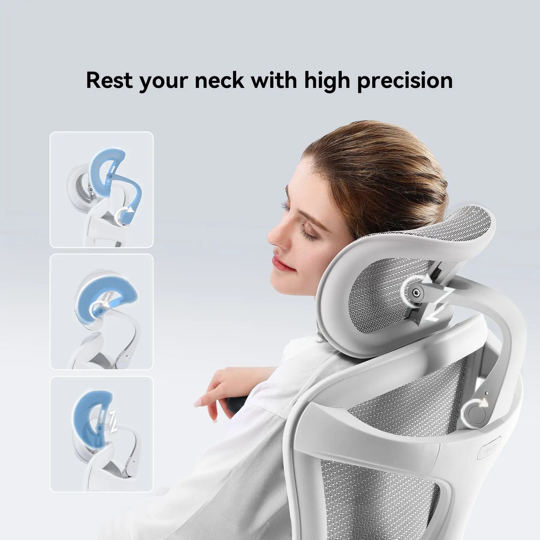 Ergonomic computer desk chair with a breathable mesh back and retractable leg rest, ideal for a modern workstation setup.