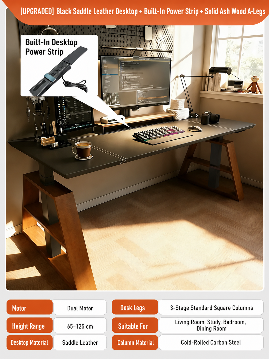 Upgraded CL12 configuration with built-in power strip, shown in English.