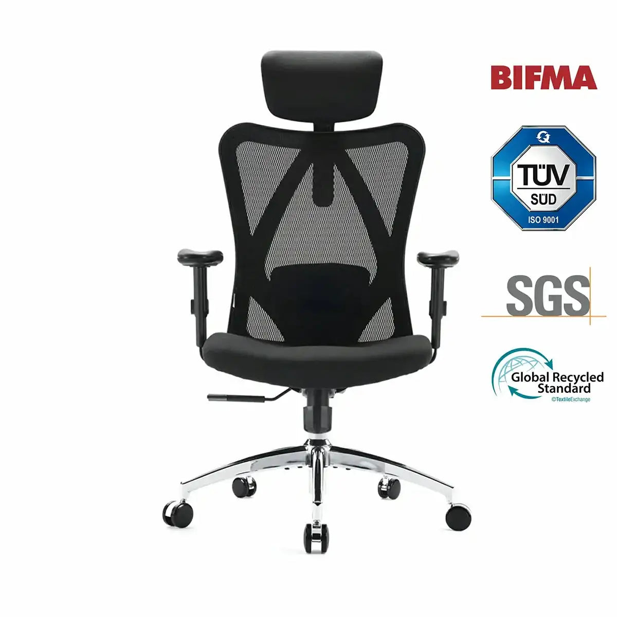 Ergonomic Office Chair - High Back Mesh Desk Chair with Adjustable Lumbar Support & Headrest for Back Pain Relief, Comfortable Computer Chair for Long Hours