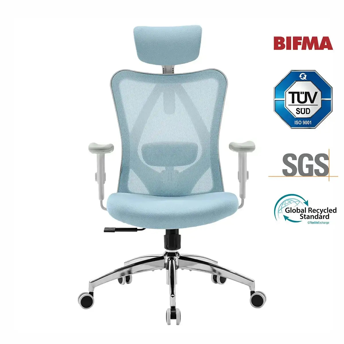 Ergonomic Office Chair - High Back Mesh Desk Chair with Adjustable Lumbar Support & Headrest for Back Pain Relief, Comfortable Computer Chair for Long Hours