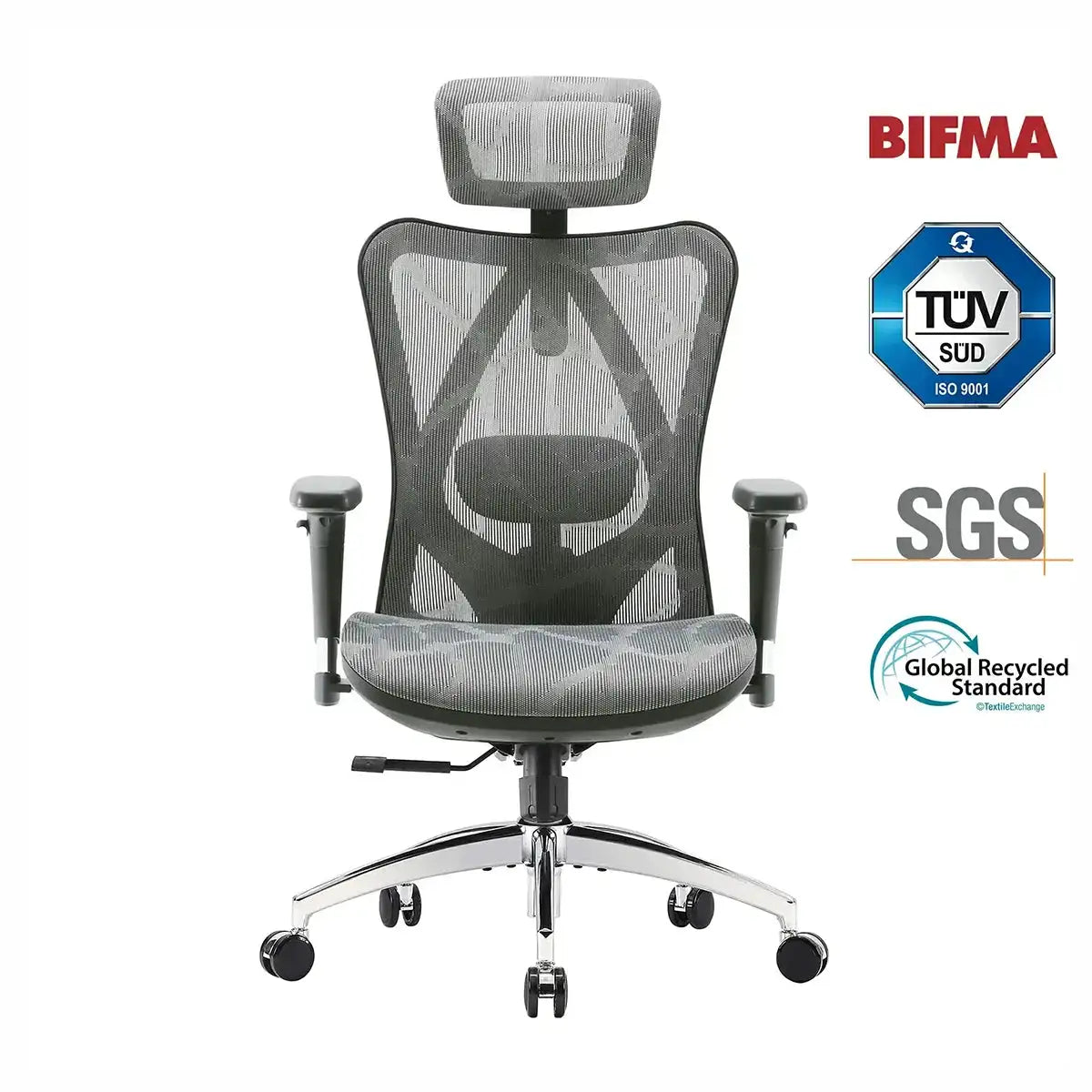 Ergonomic Office Chair - Full Mesh Desk Chair with 3D Adjustable Armrests & Lumbar Support, Comfortable High Back Computer Chair for Back Pain Relief