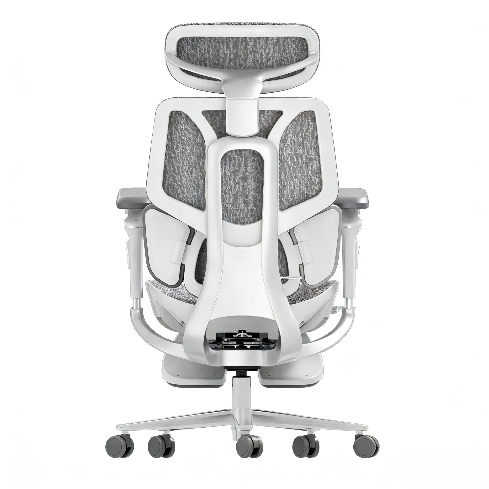 Accoudoirs réglables 4D sur une chaise de bureau ergonomique offrant un soutien du poignet pour la frappe et le jeu.