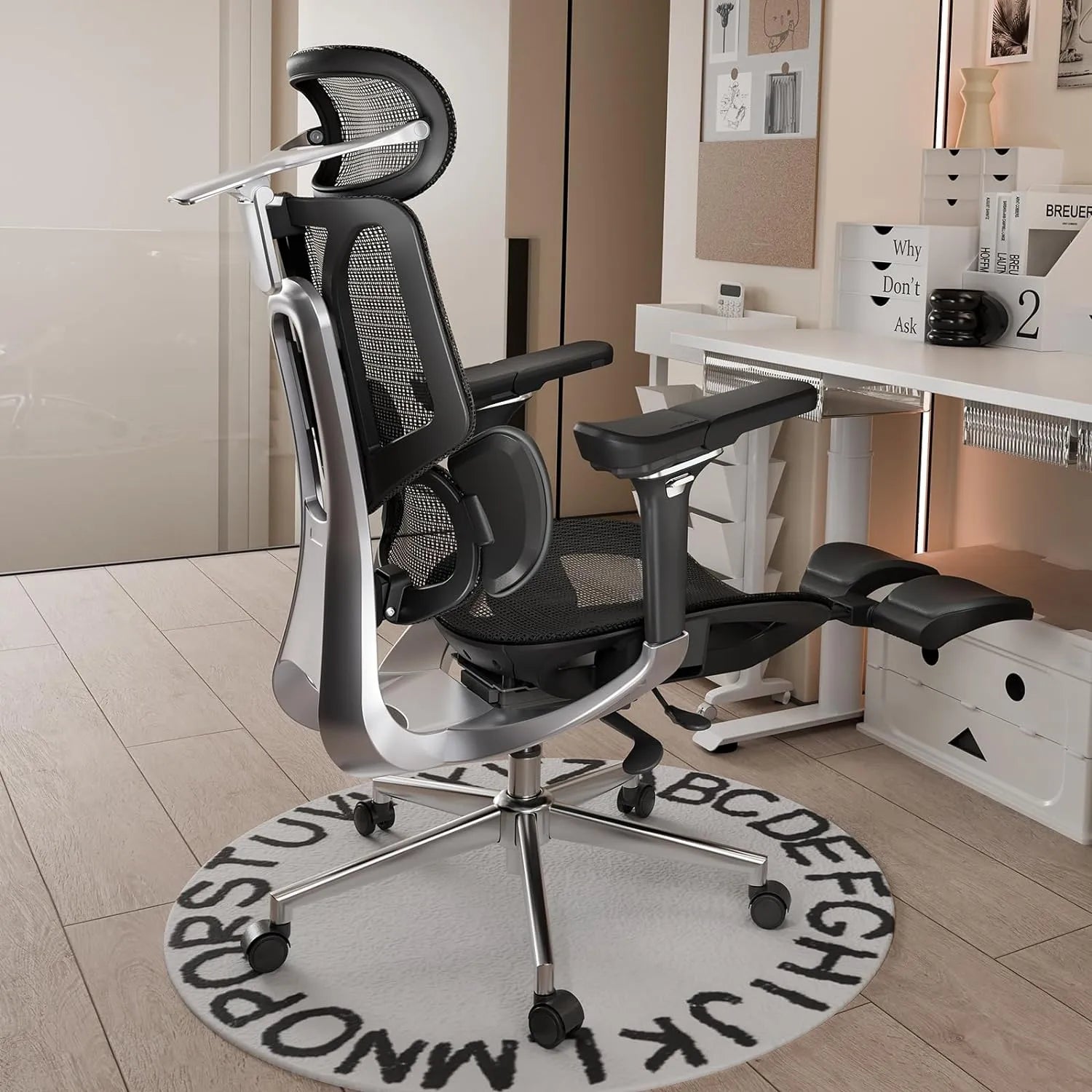 High-back Ergonomic Office Chair - Adjustable Mesh Computer Chair for Home and Office