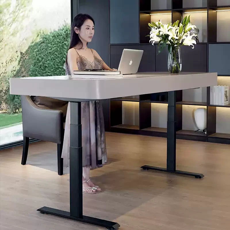 height adjustable electric standing desk for a modern study room