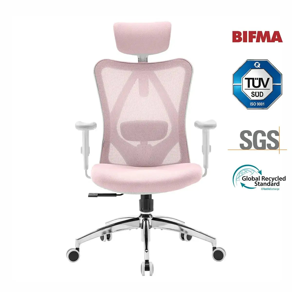 Ergonomic Office Chair - High Back Mesh Desk Chair with Adjustable Lumbar Support & Headrest for Back Pain Relief, Comfortable Computer Chair for Long Hours