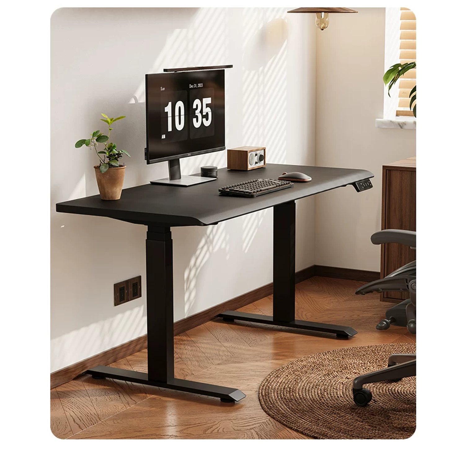 ENF-Grade Dual-Motor Electric Standing Desk black product display