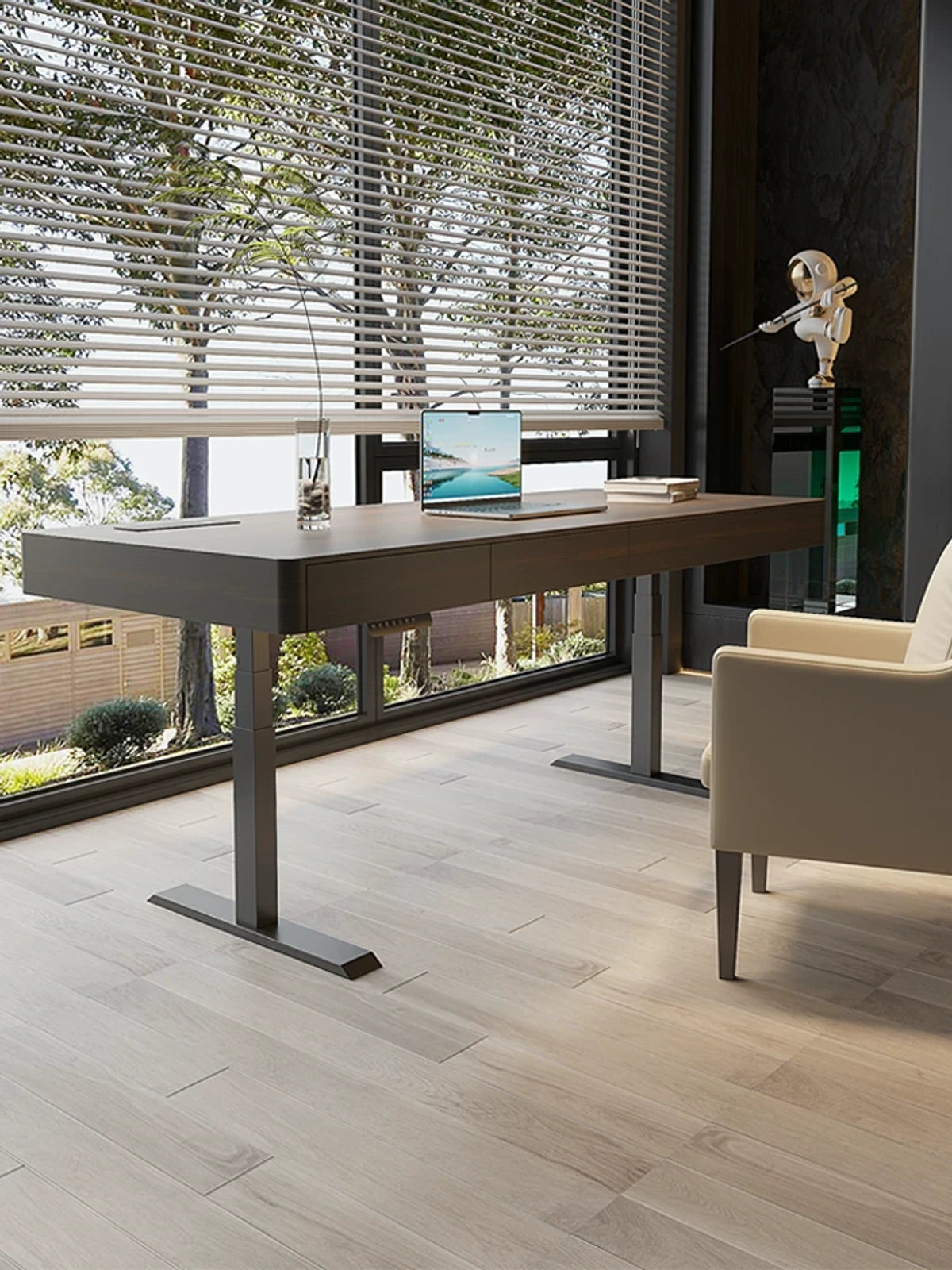 dual motor standing desk front view