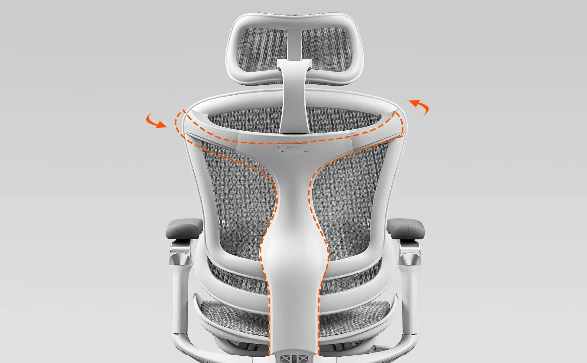 Ergonomic task chair with a large 3D adjustable headrest for personalized comfort.