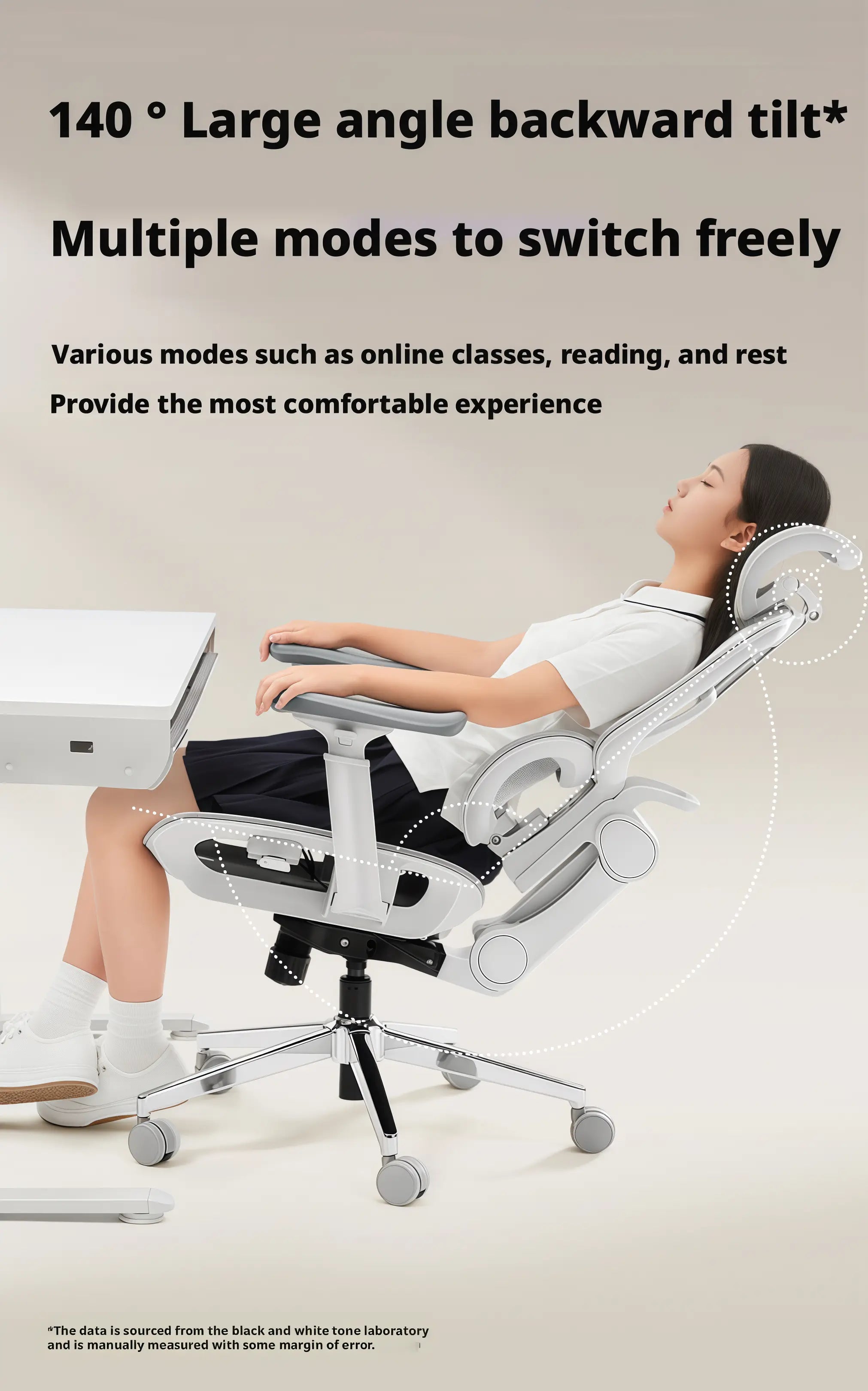 Ergonomic office chair with smooth 360 degree swivel function