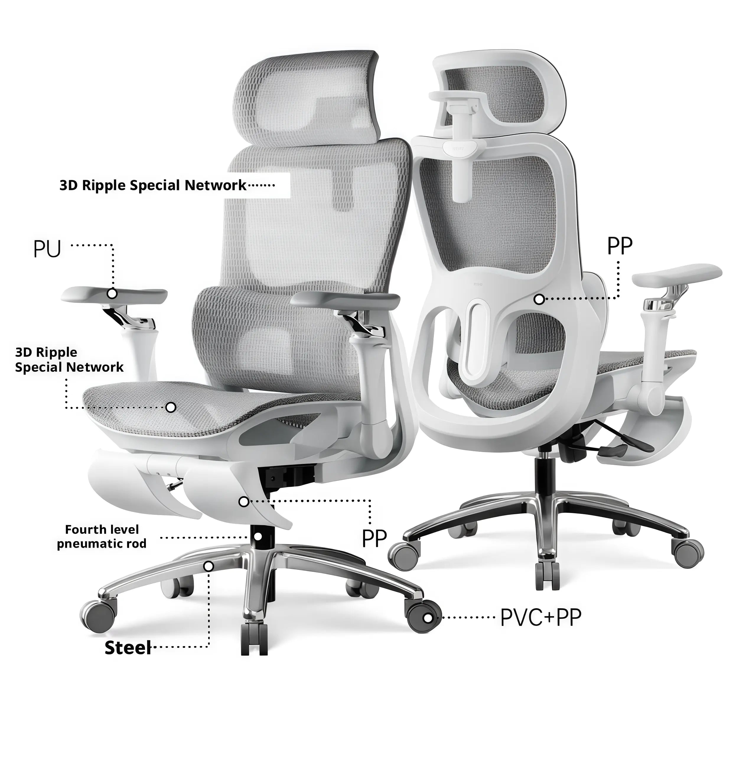 Sleek black ergonomic office chair with a 140-degree recline feature for office break times.