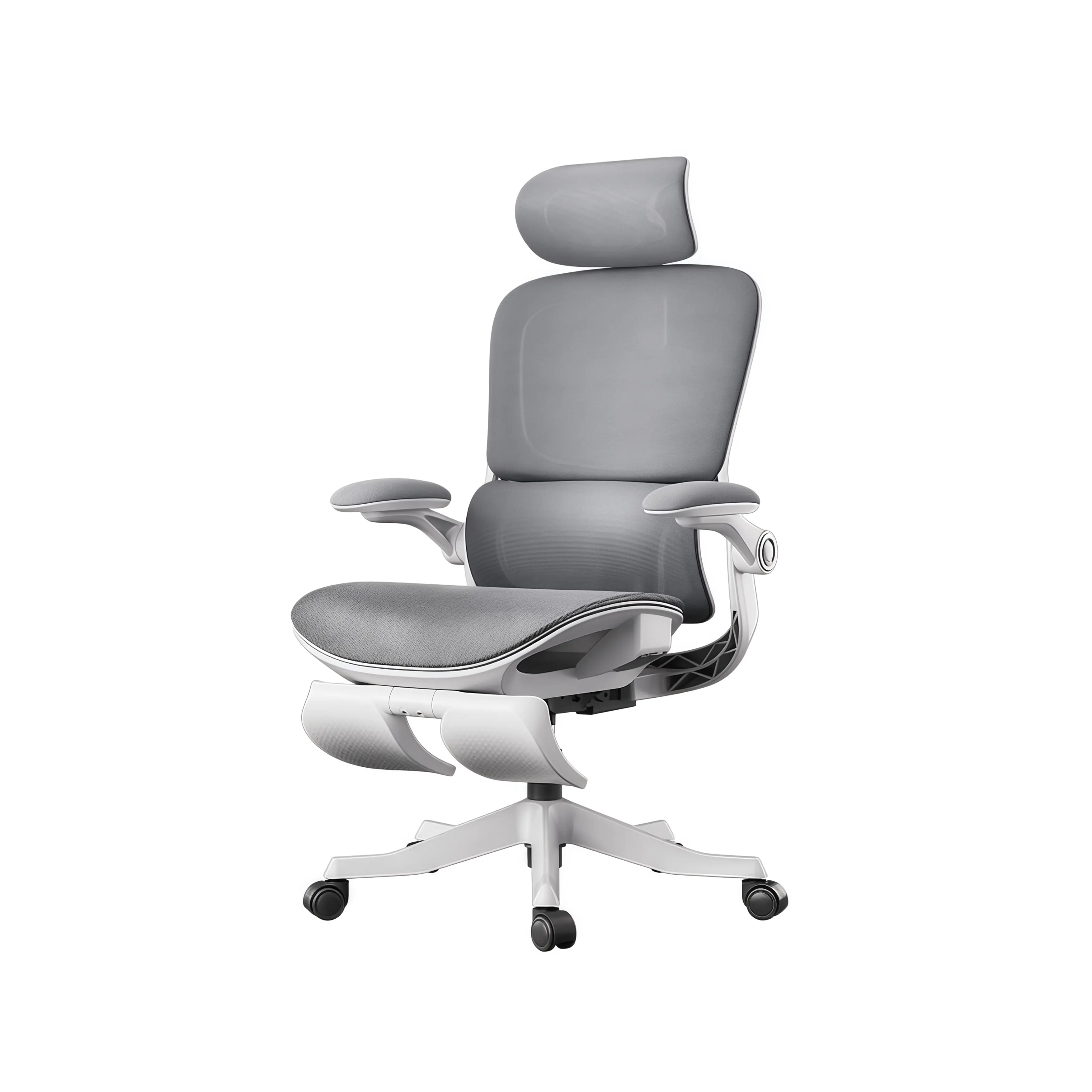 Ergonomic office chair with S-shaped backrest for spinal alignment