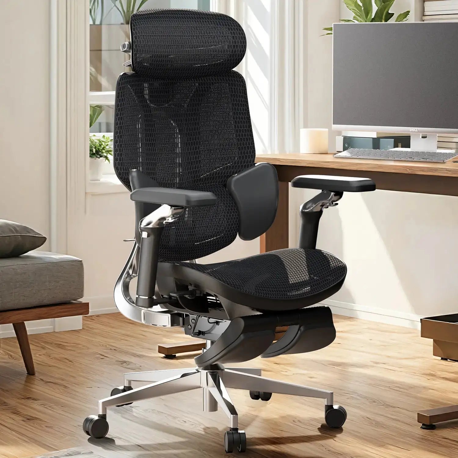 Ergonomic Office Chair - High Back Mesh Desk Chair with Adjustable Lumbar Support & Headrest