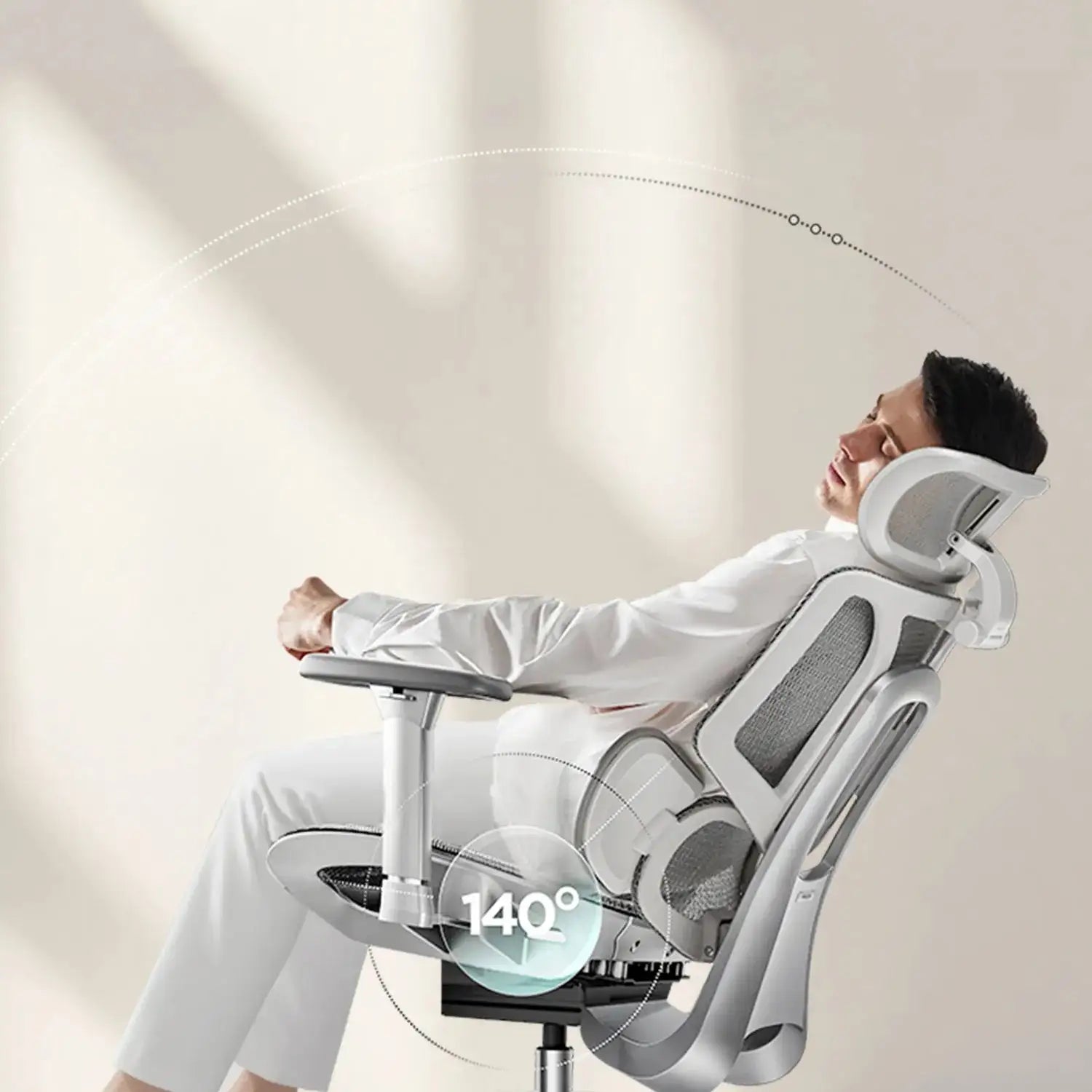 Ergonomic Office Chair with Adjustable Lumbar Support & Headrest - High Back Mesh Desk Chair for Home Office & Gaming