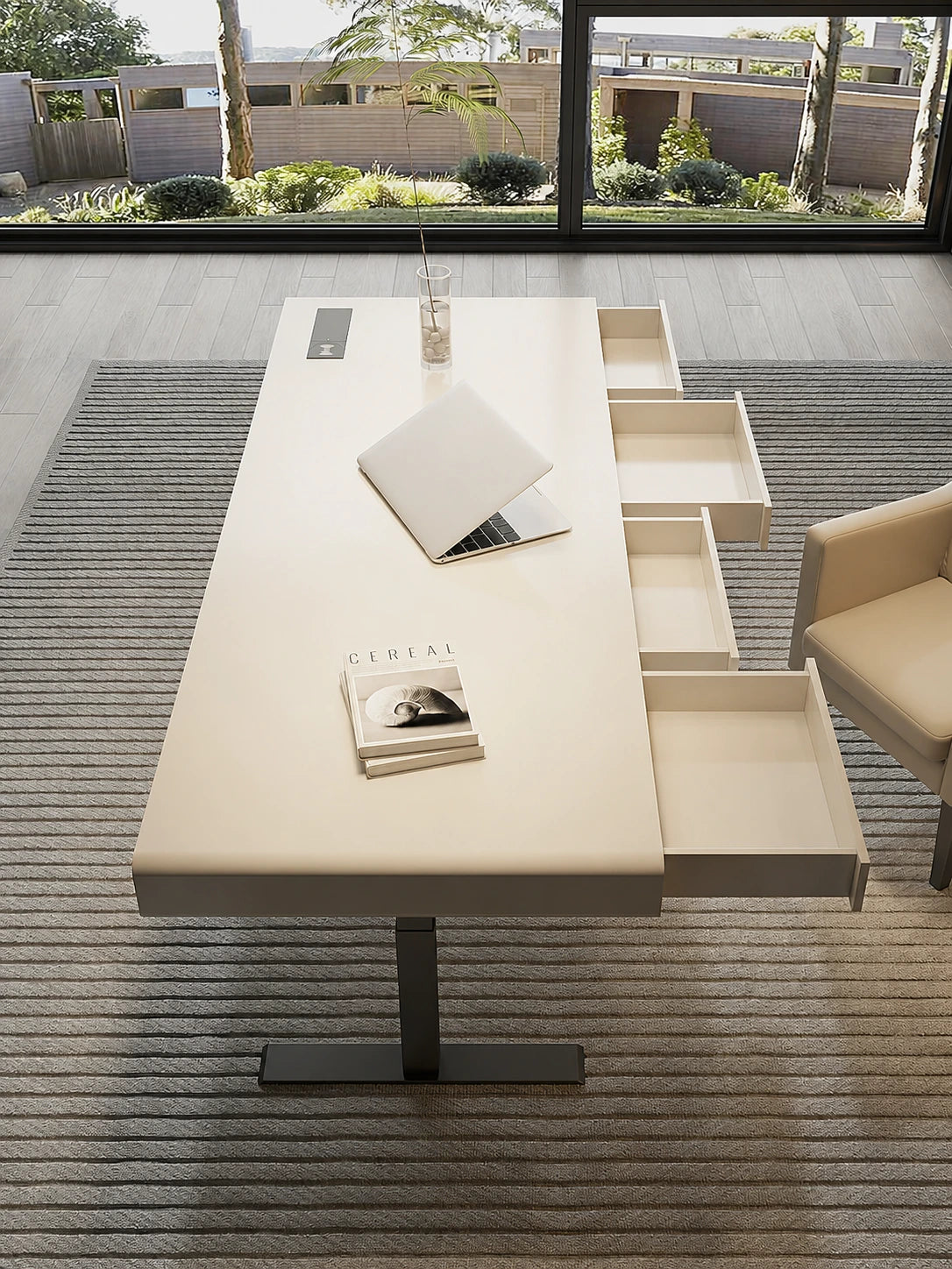 dual motor height adjustable desk for executive and home office use