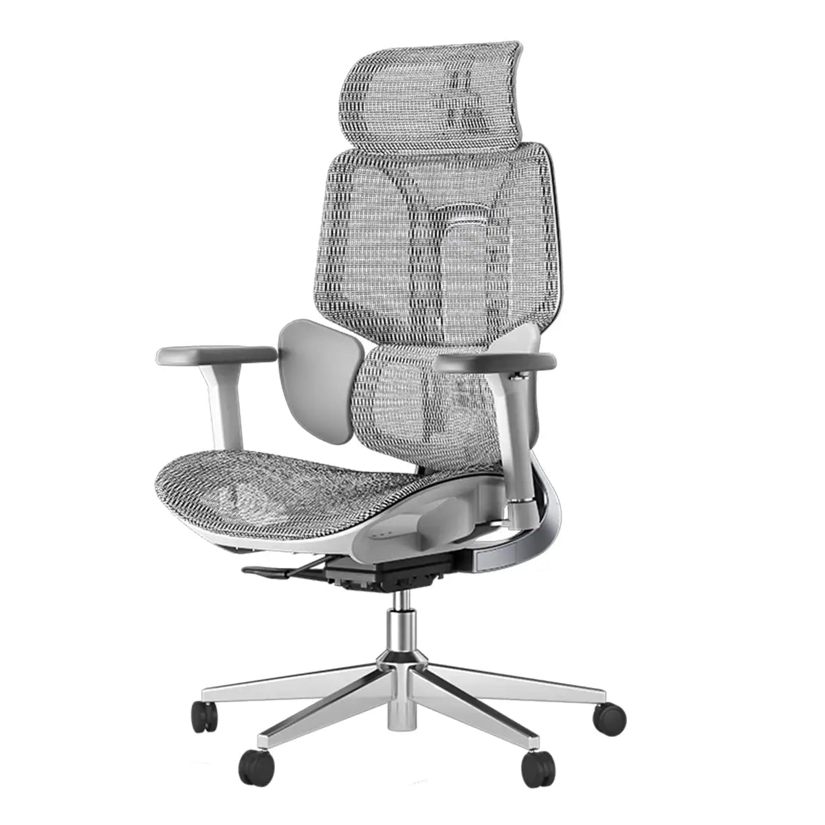 Ein Gamer genießt eine Late-Night-Session mit dem Komfort eines Hochleistungs-Ergonomie-Bürostuhls.