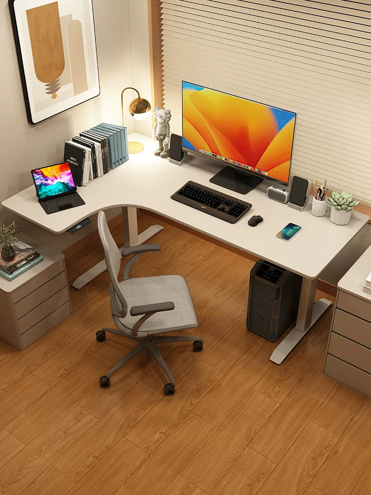 Electric L-Shaped Standing Desk with Left or Right Return product view