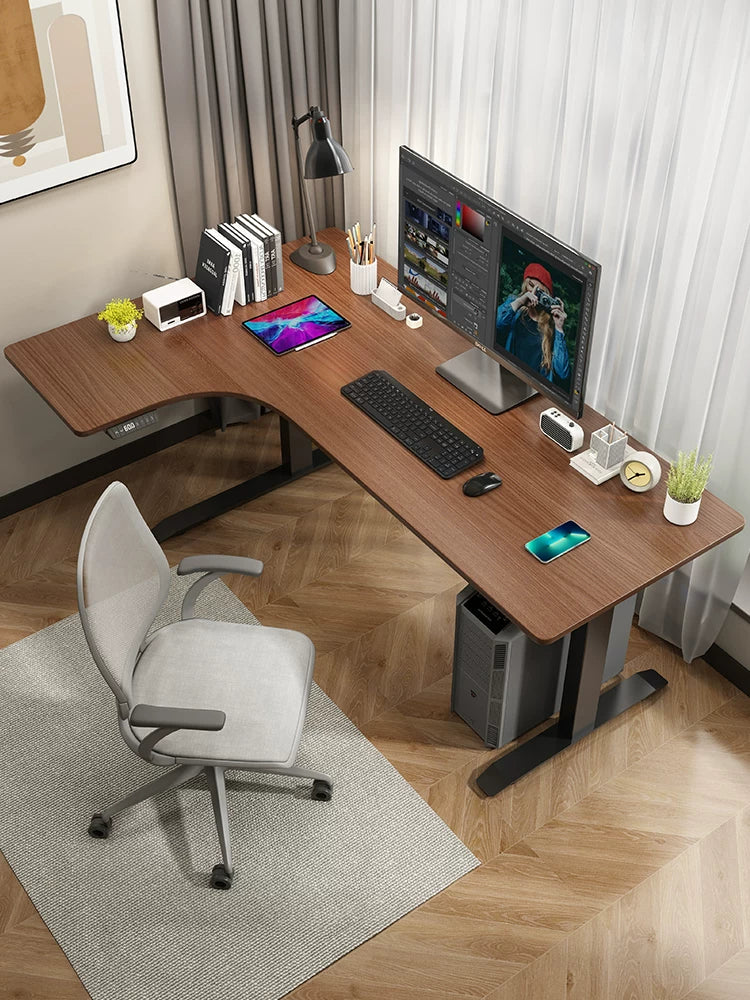 Electric L-Shaped Standing Desk with Left or Right Return product view