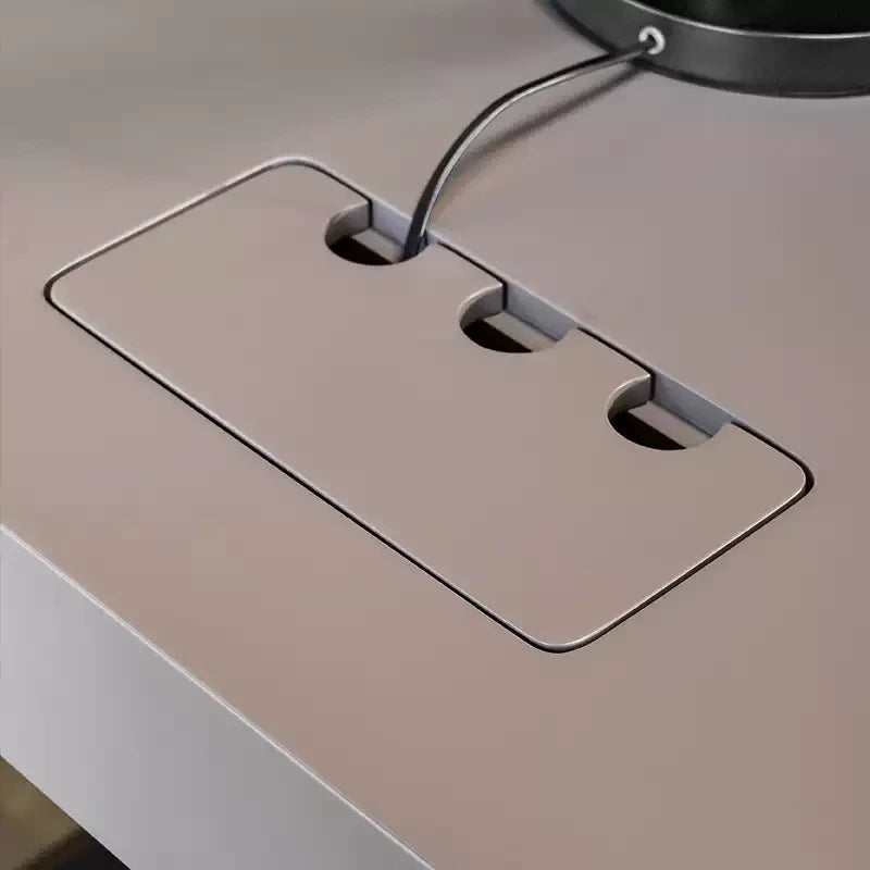 minimal electric standing desk for home office and study workspace