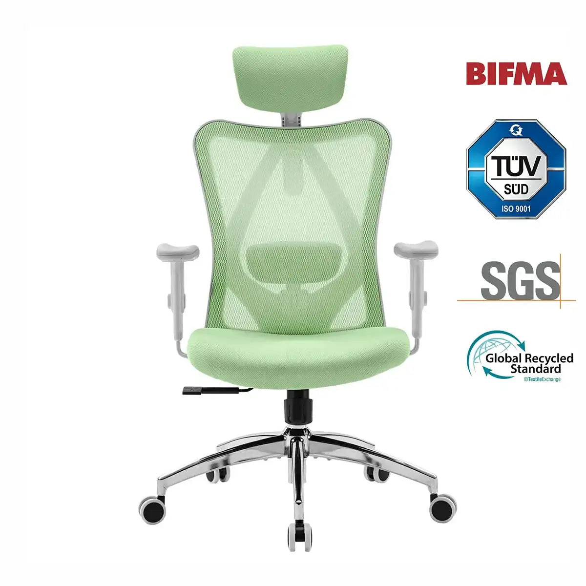 Ergonomic Office Chair - High Back Mesh Desk Chair with Adjustable Lumbar Support & Headrest for Back Pain Relief, Comfortable Computer Chair for Long Hours