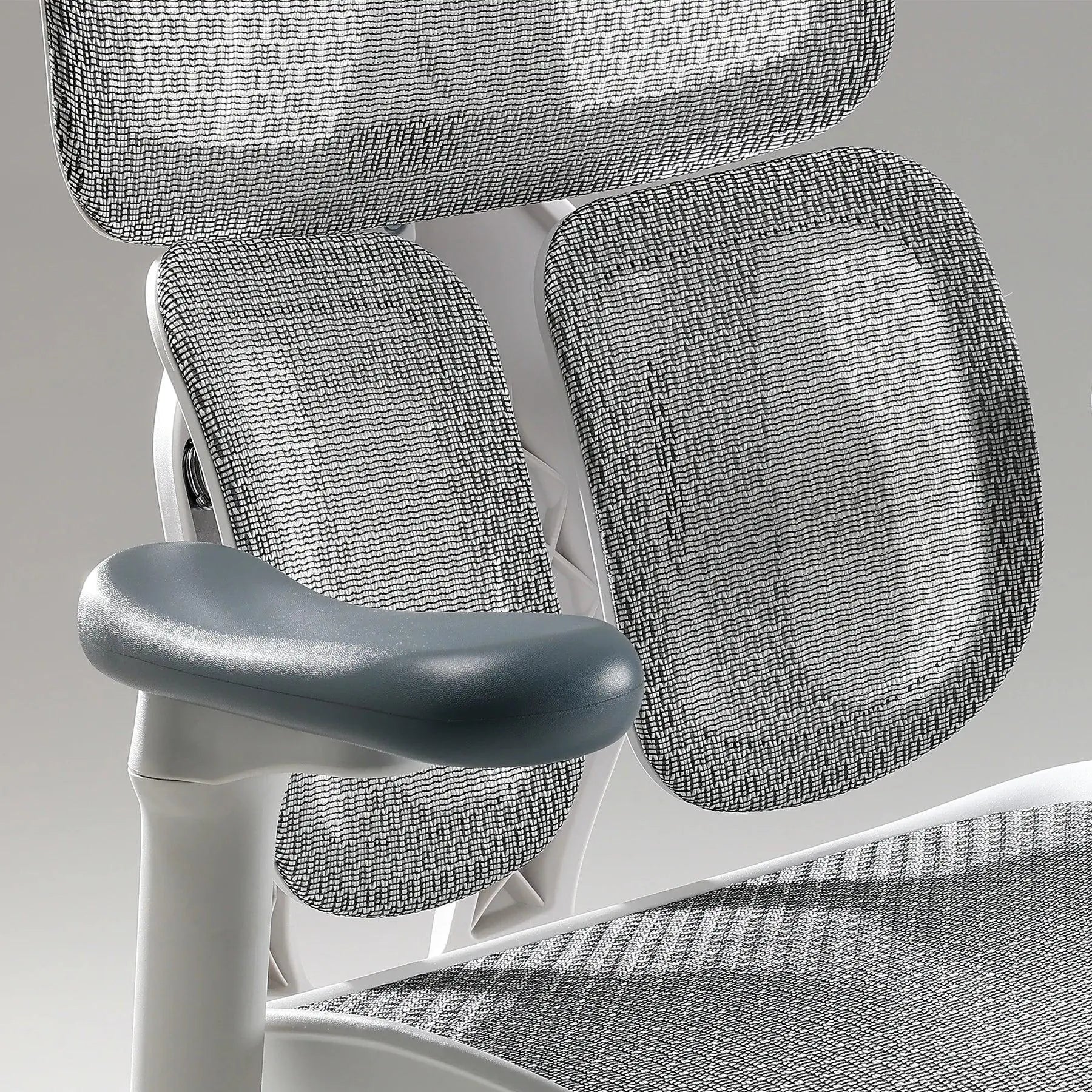 Ergonomic Office Chair - Dual Dynamic Lumbar Support Mesh Desk Chair with 4D Adjustable Armrests, Comfortable High Back Computer Chair for Back Pain Relief