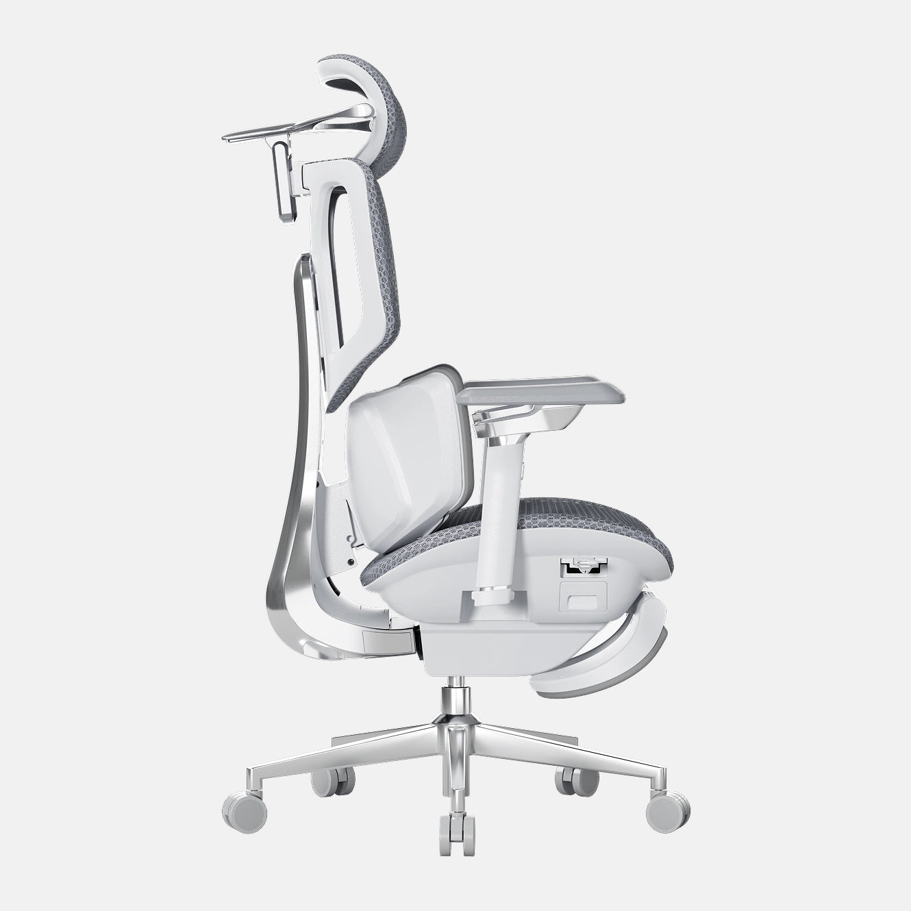 Ergonomic task chair with multi-dimensional adjustable armrests for precise wrist and elbow support.