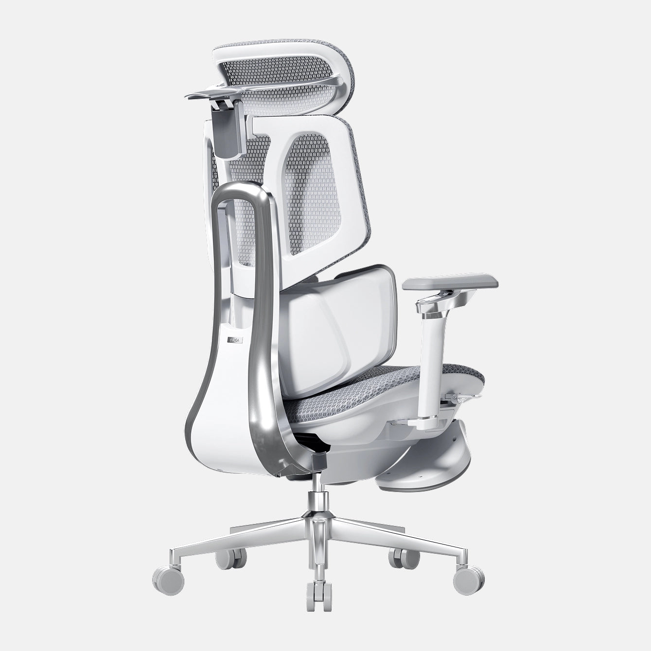 High-back orthopedic office chair engineered for perfect spinal alignment during long hours.