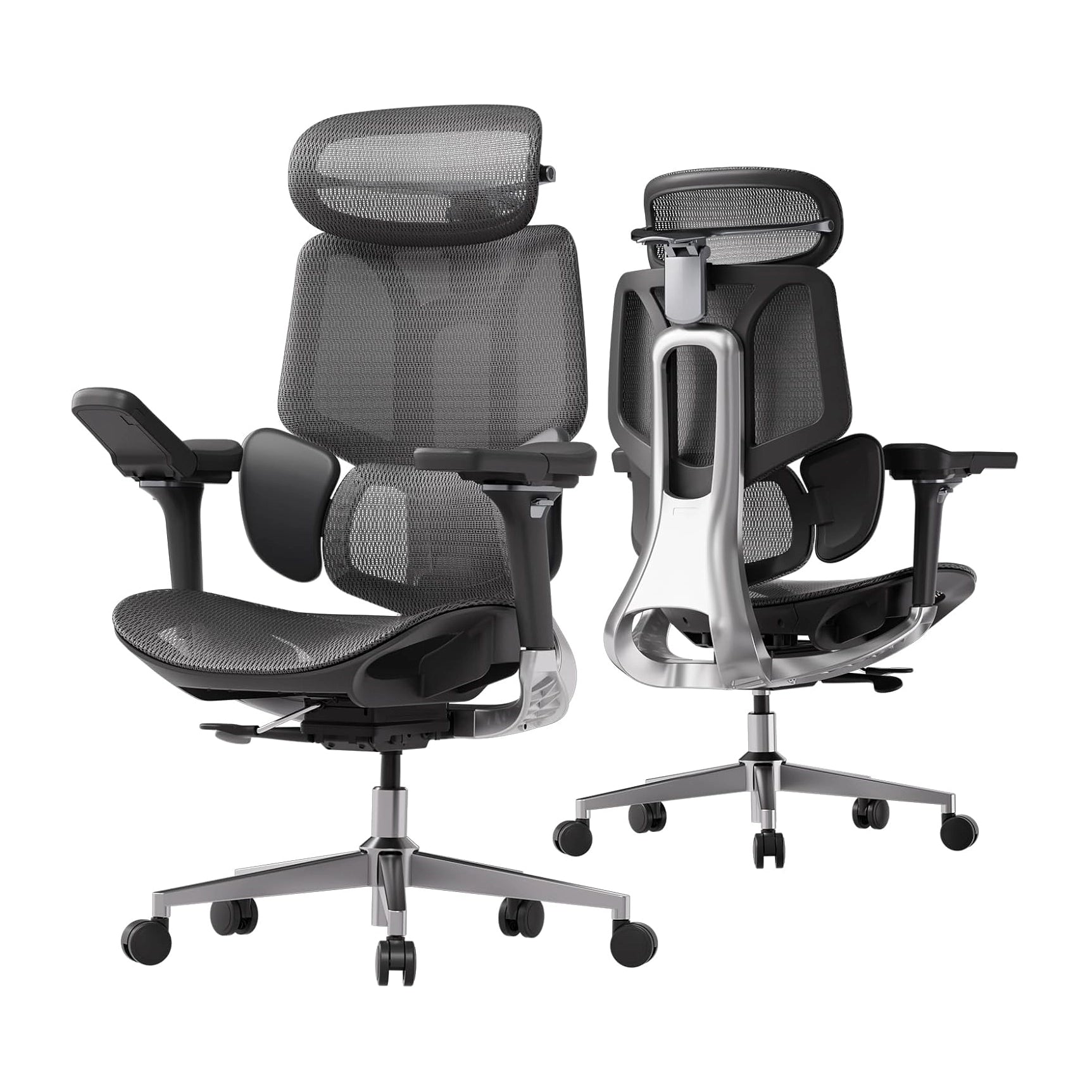 High-Back Ergonomic Office Chair - Adjustable Mesh Computer Chair for Home & Office