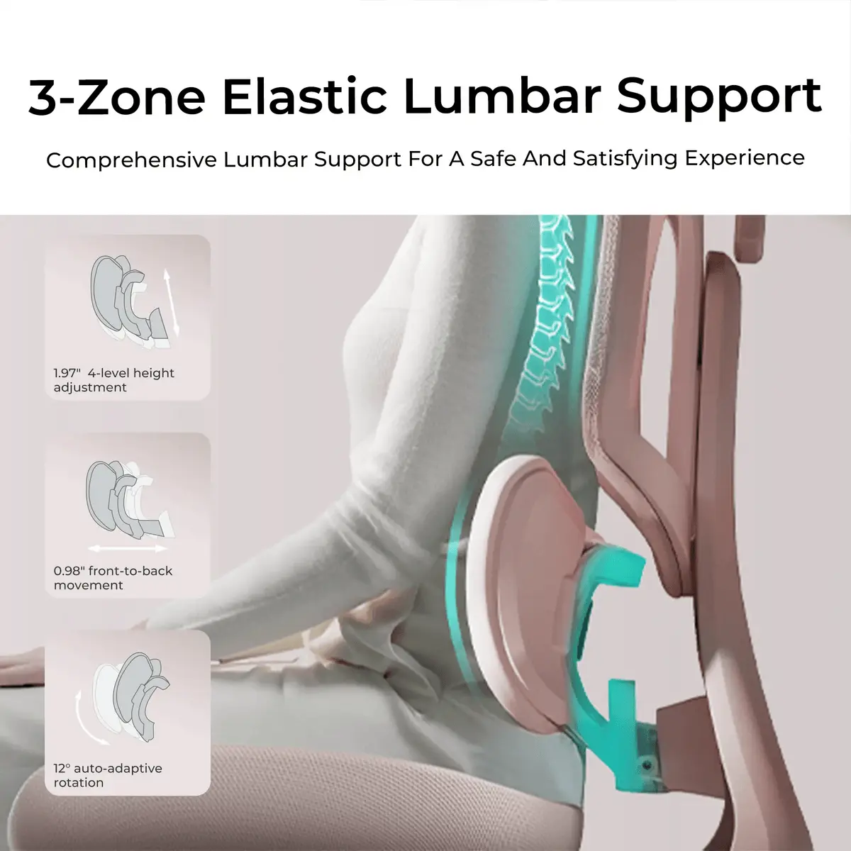 Stylish pink ergonomic desk chair suitable for professional work and immersive gaming sessions.