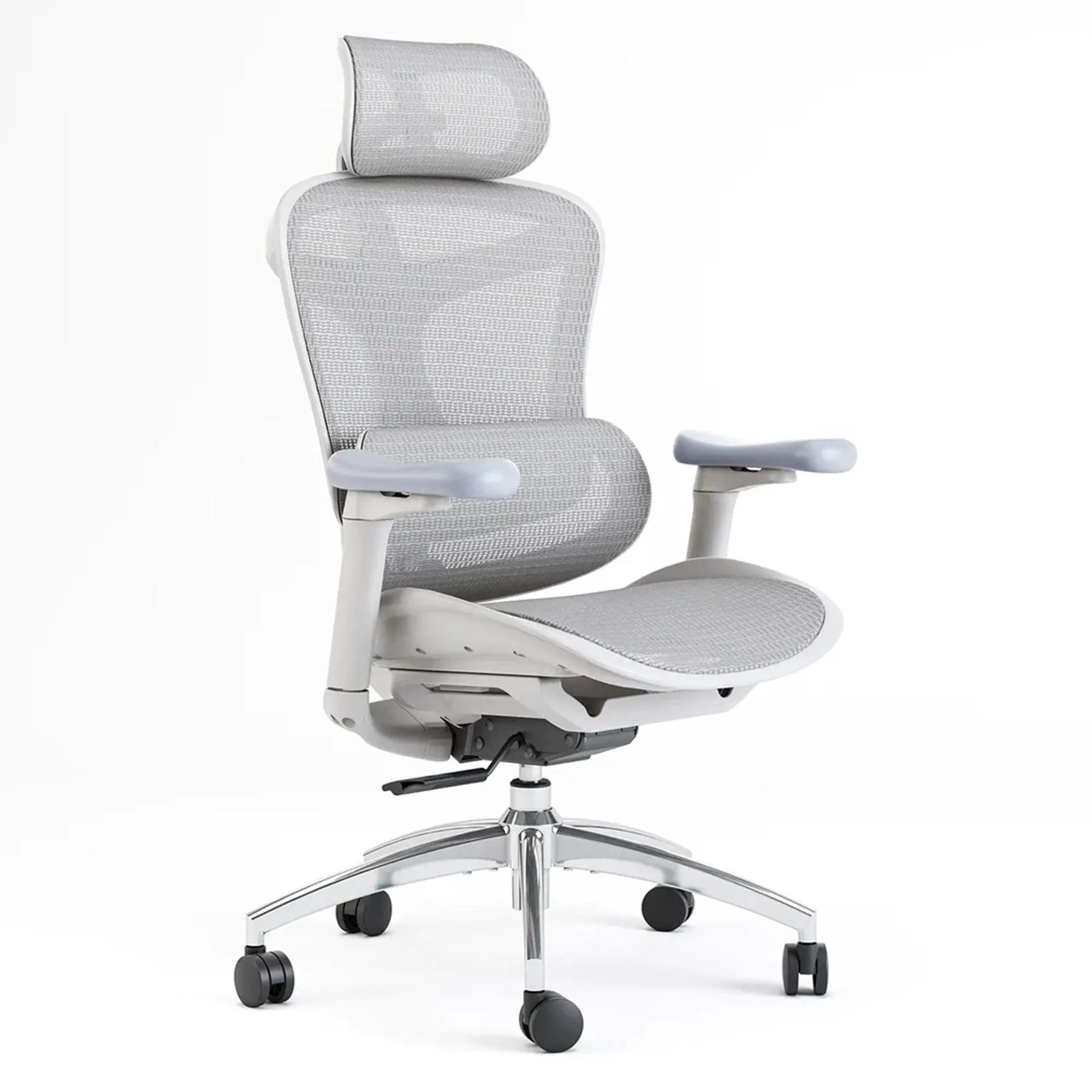 Black ergonomic chair surrounded by office plants, promoting a healthy and productive home office lifestyle.