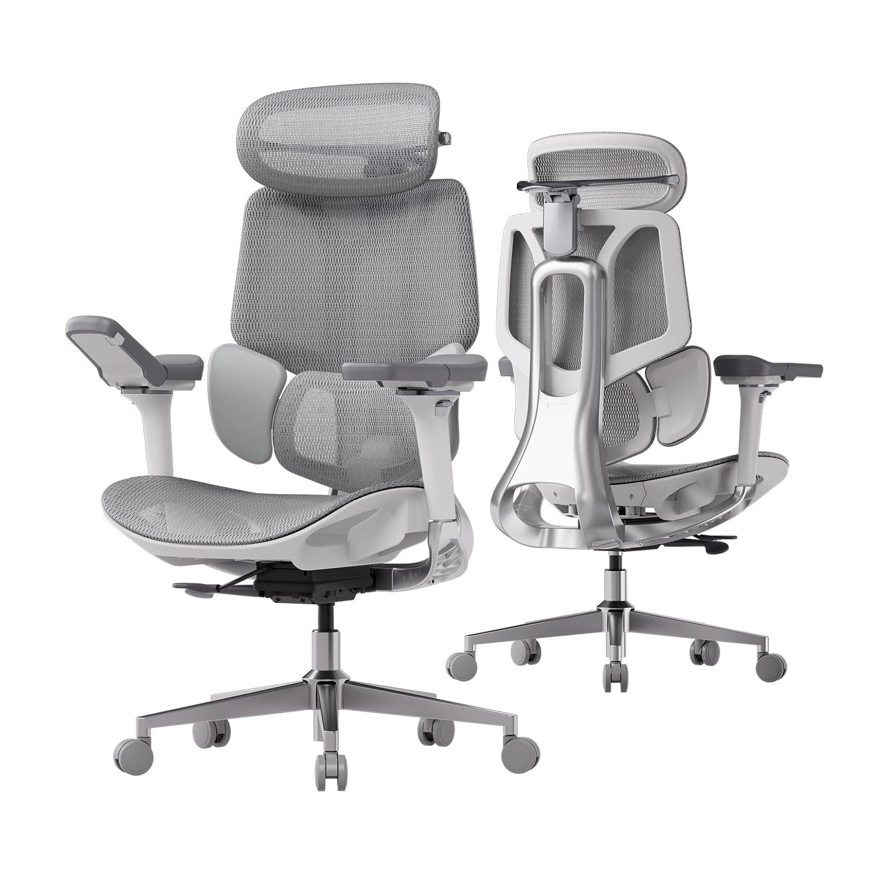 High-Back Ergonomic Office Chair - Adjustable Mesh Computer Chair for Home & Office