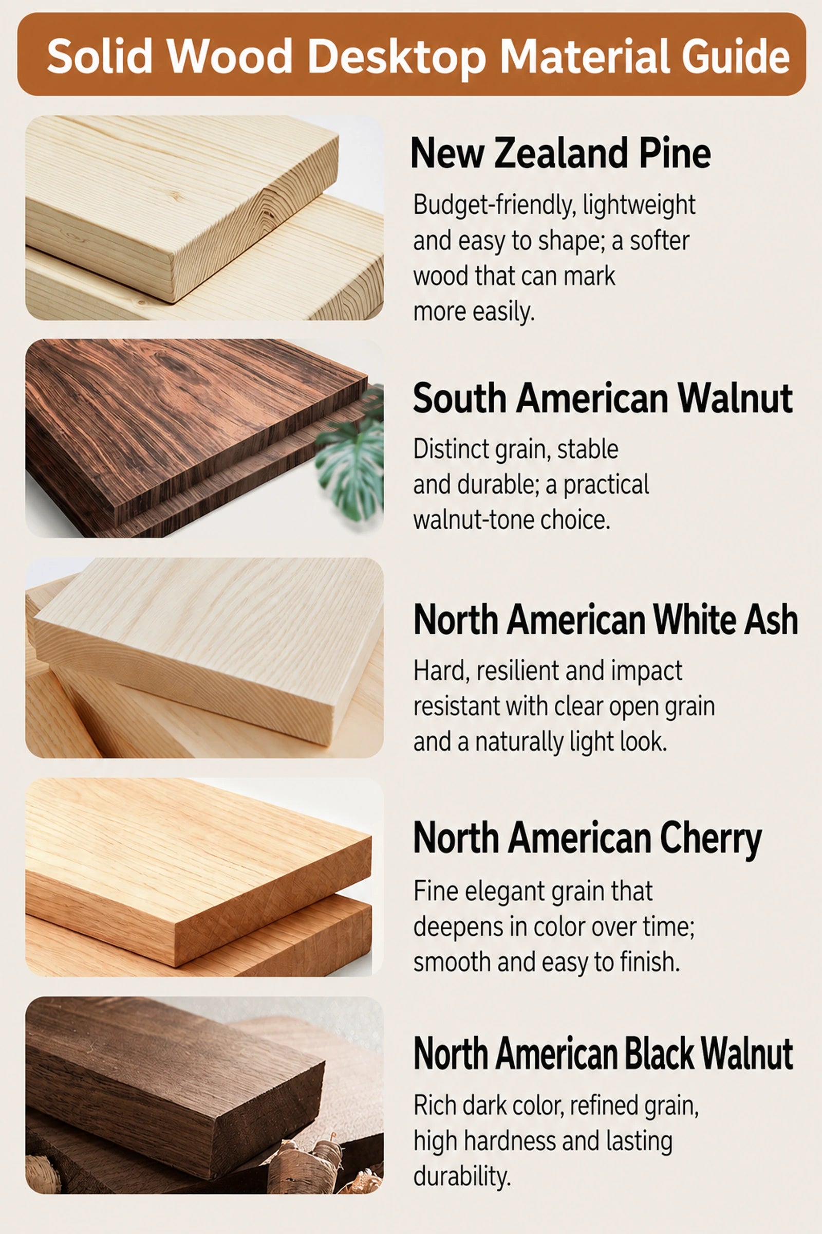 solid wood standing desk material guide