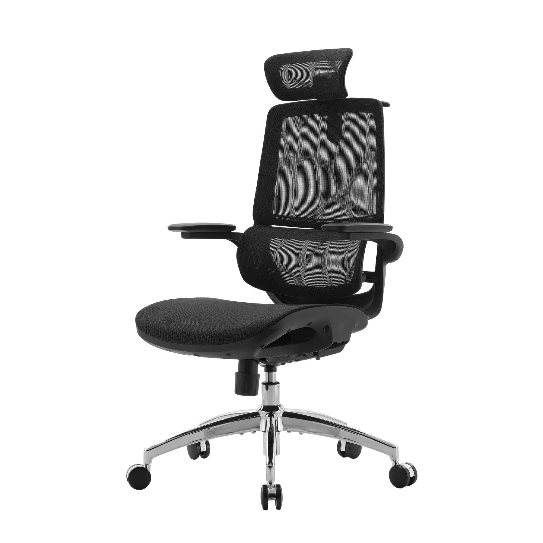 Ergonomic Office Chair - Space Saving Mesh Desk Chair with Flip-up Arms & Lumbar Support for Back Pain Relief, Comfortable Computer Chair for Long Hours