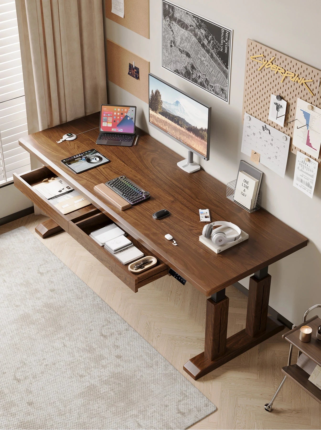 TT28 executive electric standing desk workstation