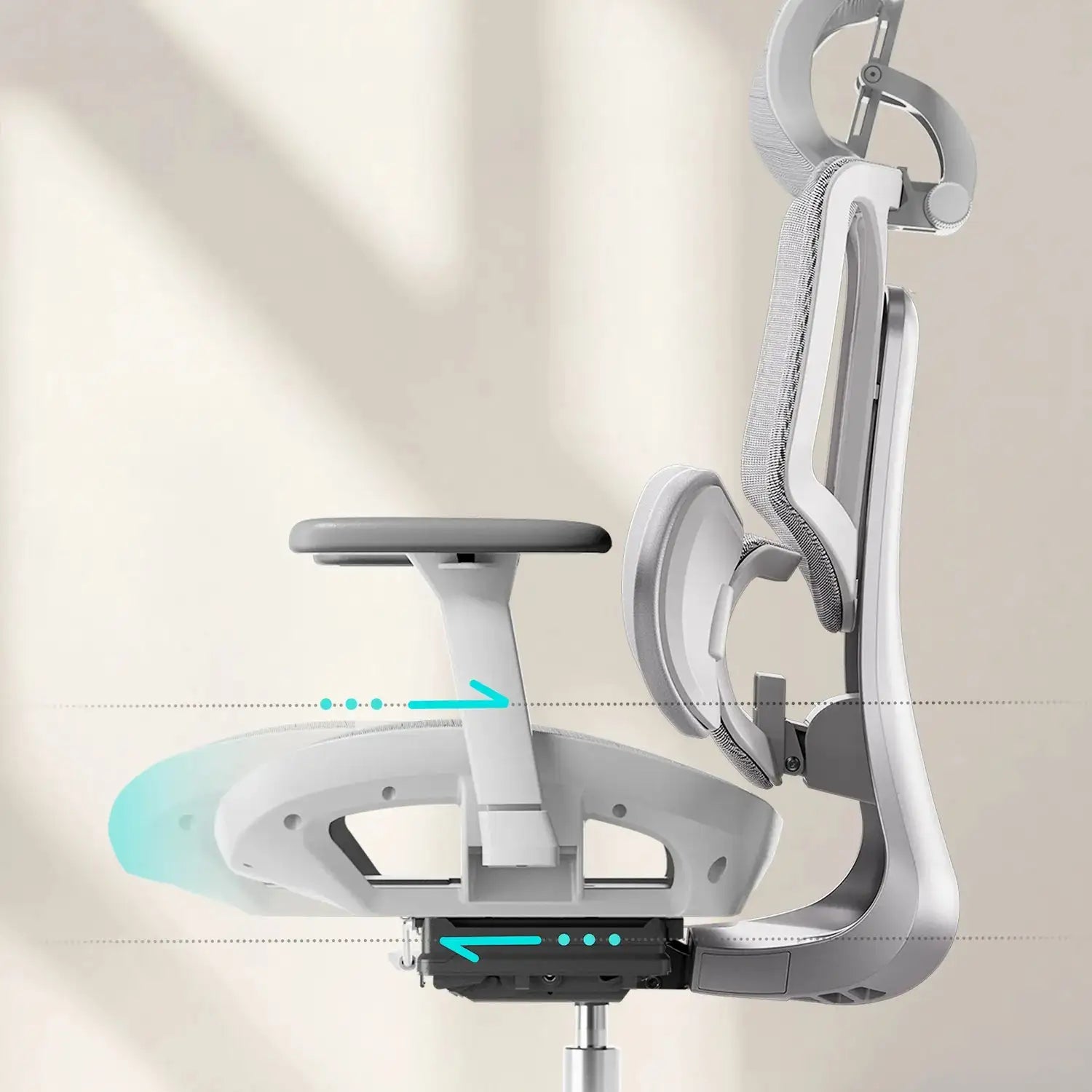 Ergonomic Office Chair with Adjustable Lumbar Support & Headrest - High Back Mesh Desk Chair for Home Office & Gaming