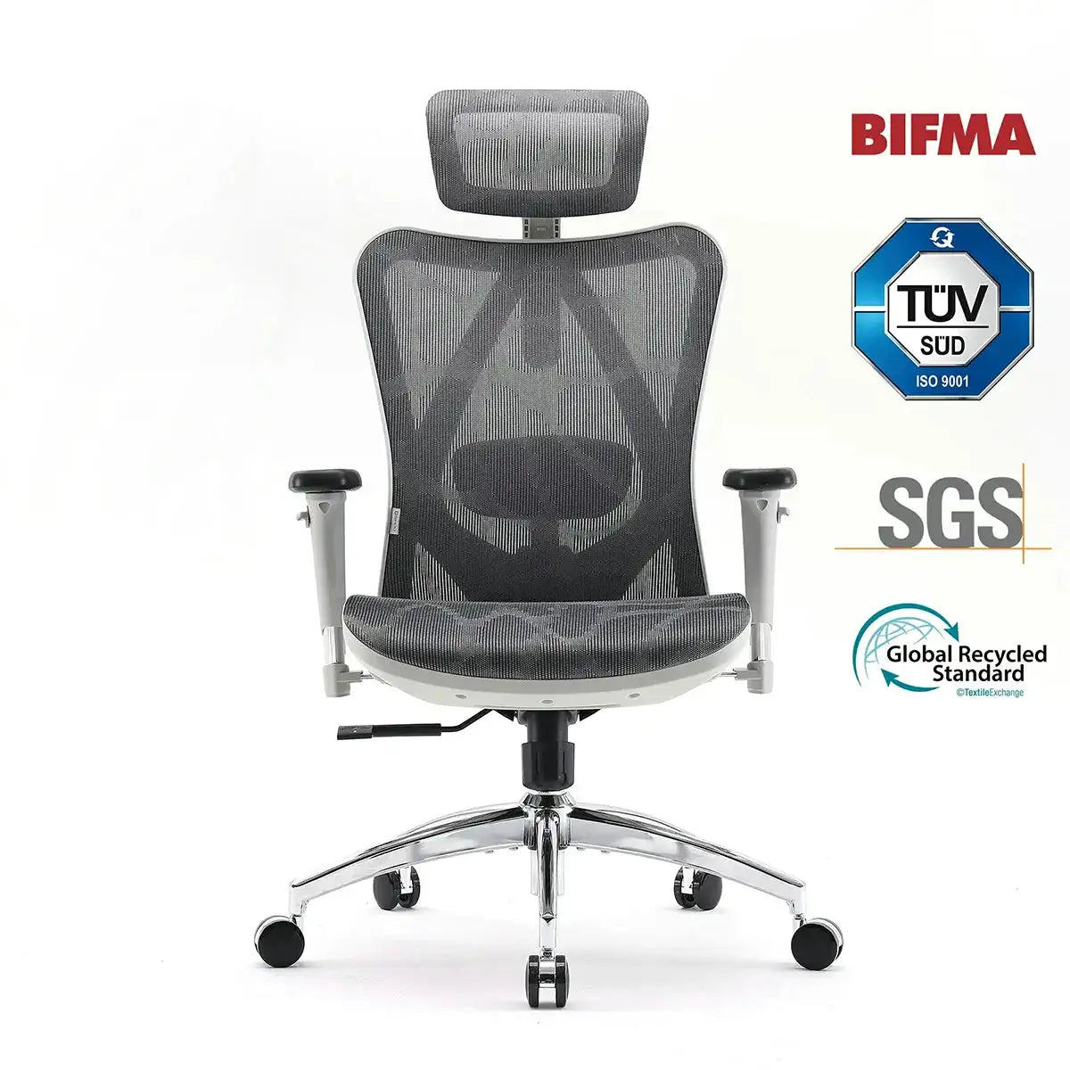 Ergonomic Office Chair - Full Mesh Desk Chair with 3D Adjustable Armrests & Lumbar Support, Comfortable High Back Computer Chair for Back Pain Relief