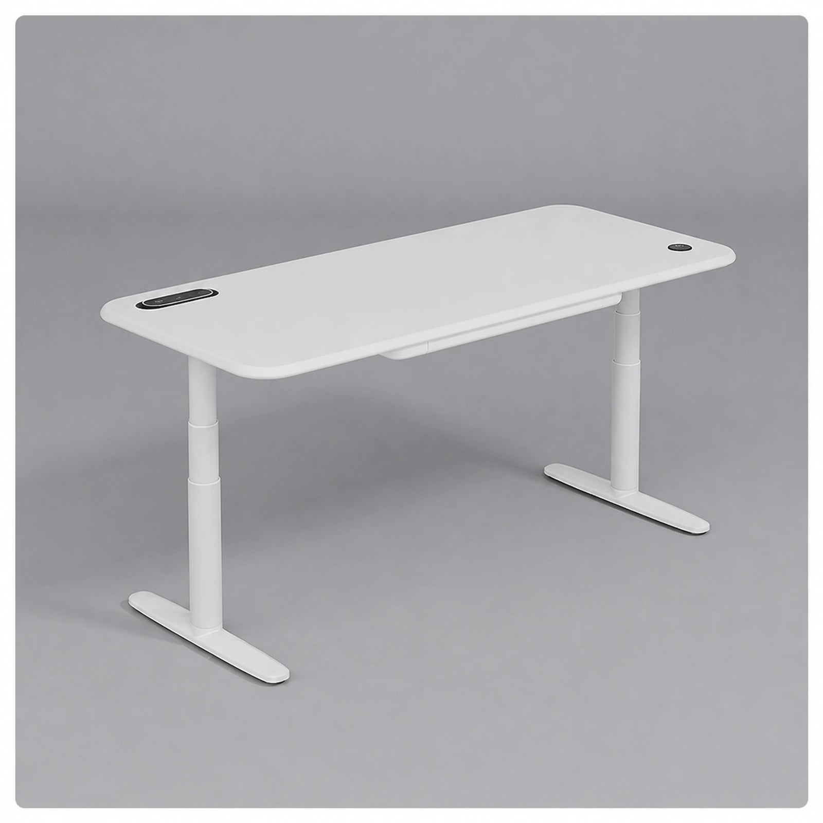 dual motor electric standing desk with zero-formaldehyde desktop and integrated drawer
